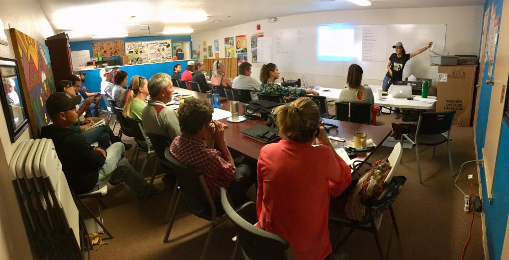In-person food safety training in a classroom